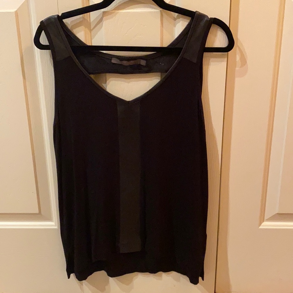 Feel the Piece | Black Soft Lamb Leather Tank Top